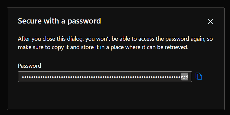 Password Dialogue